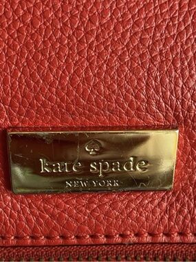 Kate Spade Red Leather Women's fold over purse- Kate Spade New York